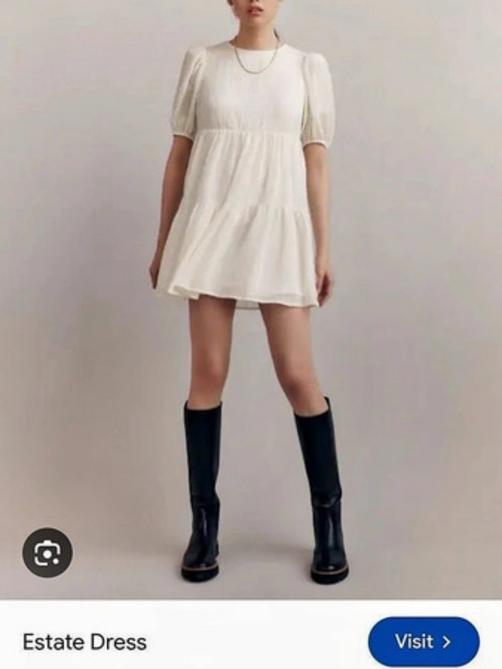 Reformation Estate Dress Mini Dress in White Like New Size L